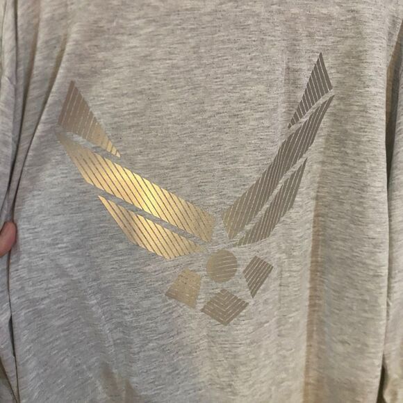 Soffe US AIR FORCE XL long sleeve graphic tshirt metallic shiny - Picture 2 of 5